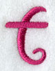 Fancy Flourish Lower Case t - 4 Inch