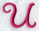 Fancy Flourish Lower Case u - 4 Inch