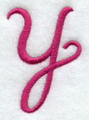 Fancy Flourish Lower Case y - 4 Inch