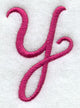 Fancy Flourish Lower Case y - 4 Inch