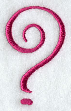 Fancy Flourish Punctuation Question Mark - 4 Inch