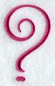 Fancy Flourish Punctuation Question Mark - 4 Inch