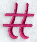 Fancy Flourish Punctuation Pound Sign - 4 Inch
