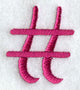 Fancy Flourish Punctuation Pound Sign - 4 Inch