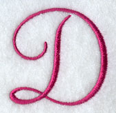 Fancy Flourish Capital Letter D - 4 Inch