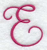 Fancy Flourish Capital Letter E - 4 Inch