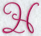 Fancy Flourish Capital Letter H - 4 Inch