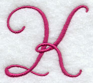 Fancy Flourish Capital Letter K - 4 Inch