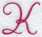 Fancy Flourish Capital Letter K - 4 Inch