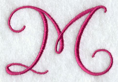 Fancy Flourish Capital Letter M - 4 Inch