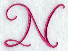 Fancy Flourish Capital Letter N - 4 Inch