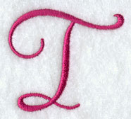 Fancy Flourish Capital Letter T - 4 Inch