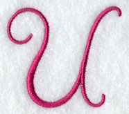 Fancy Flourish Capital Letter U - 4 Inch