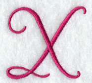 Fancy Flourish Capital Letter X - 4 Inch