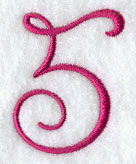 Fancy Flourish Number 5 - 4 Inch