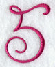 Fancy Flourish Number 5 - 4 Inch