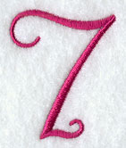 Fancy Flourish Number 7 - 4 Inch