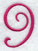 Fancy Flourish Number 9 - 4 Inch
