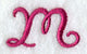 Fancy Flourish Lower Case m - 4 Inch