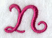 Fancy Flourish Lower Case n - 4 Inch