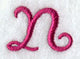 Fancy Flourish Lower Case n - 4 Inch