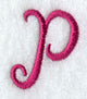 Fancy Flourish Lower Case p - 4 Inch