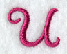 Fancy Flourish Lower Case u - 4 Inch