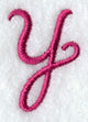 Fancy Flourish Lower Case y - 4 Inch