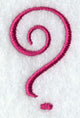 Fancy Flourish Punctuation Question Mark - 4 Inch