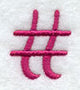 Fancy Flourish Punctuation Pound Sign - 4 Inch