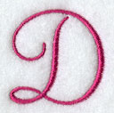 Fancy Flourish Capital Letter D - 4 Inch