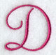 Fancy Flourish Capital Letter D - 4 Inch