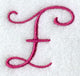 Fancy Flourish Capital Letter F - 4 Inch
