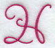 Fancy Flourish Capital Letter H - 4 Inch