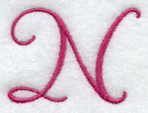 Fancy Flourish Capital Letter N - 4 Inch