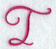 Fancy Flourish Capital Letter T - 4 Inch