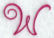Fancy Flourish Capital Letter W - 4 Inch
