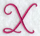 Fancy Flourish Capital Letter X - 4 Inch