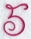 Fancy Flourish Number 5 - 4 Inch