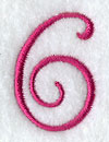 Fancy Flourish Number 6 - 4 Inch