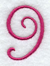 Fancy Flourish Number 9 - 4 Inch