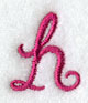Fancy Flourish Lower Case h - 4 Inch