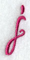 Fancy Flourish Lower Case j - 4 Inch
