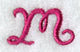 Fancy Flourish Lower Case m - 4 Inch