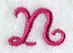 Fancy Flourish Lower Case n - 4 Inch