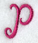 Fancy Flourish Lower Case p - 4 Inch