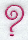 Fancy Flourish Punctuation Question Mark - 4 Inch