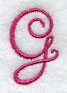 Fancy Flourish Capital Letter G - 4 Inch