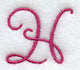 Fancy Flourish Capital Letter H - 4 Inch