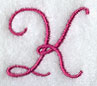 Fancy Flourish Capital Letter K - 4 Inch